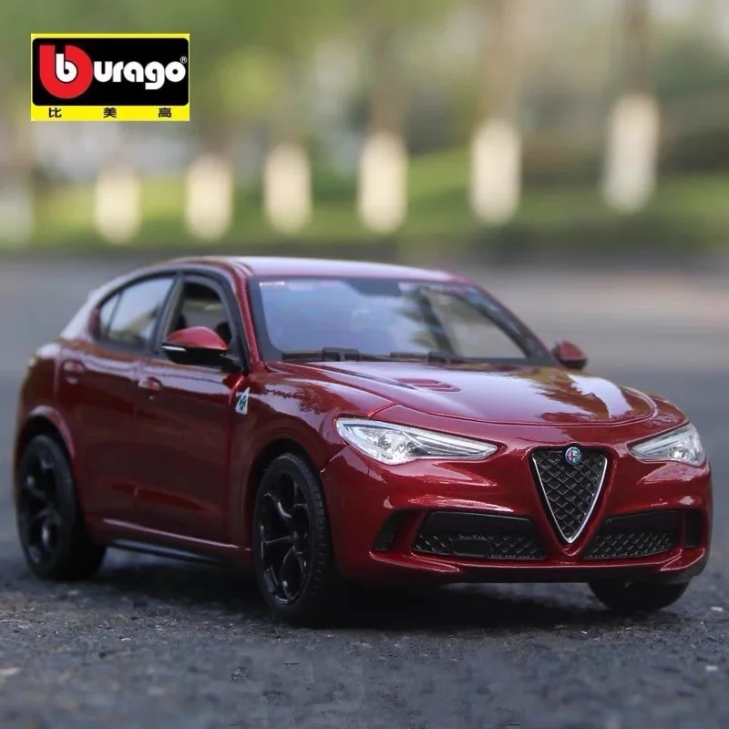 Red Alfa Romeo Stelvio 1:24 Diecast Model 3 Red Alfa Romeo Stelvio 1:24 Diecast Model - Image 3