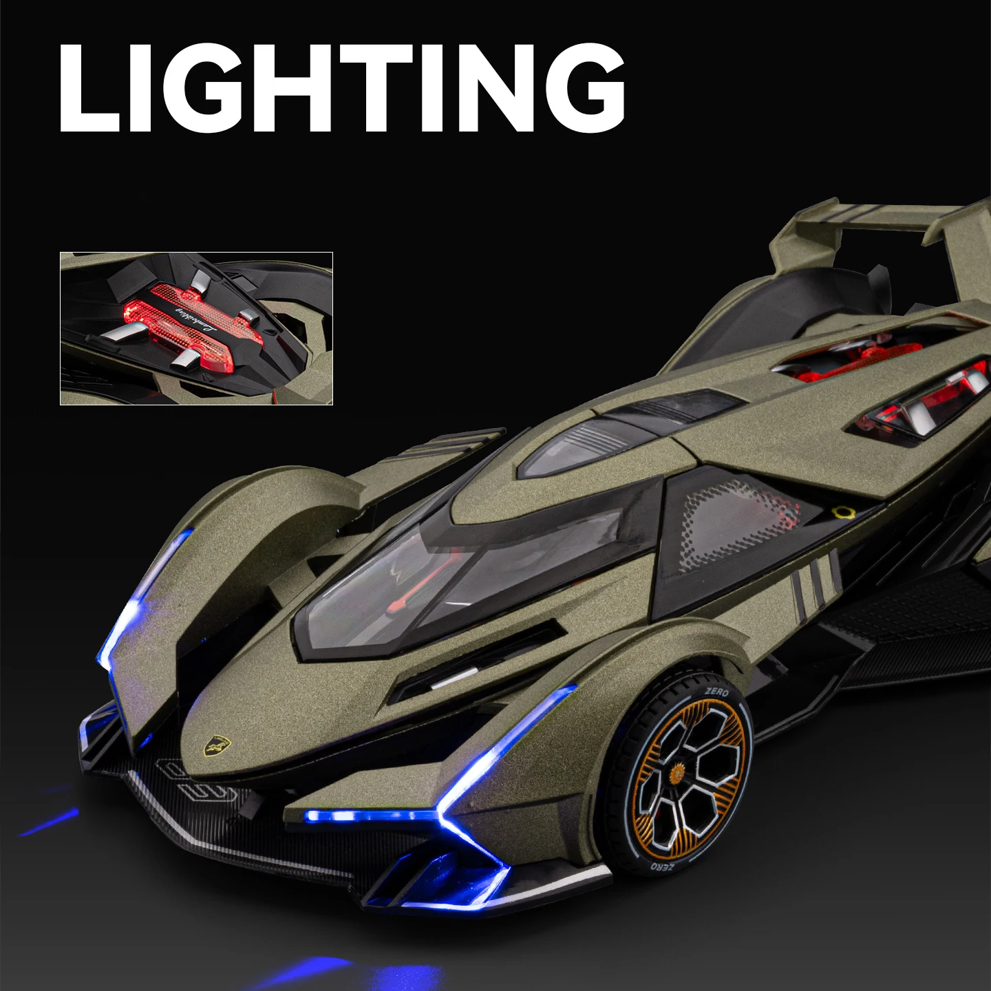 1:24 V12 GT Vision Model Car with Lights 5 1:24 V12 GT Vision Model Car with Lights - Image 5