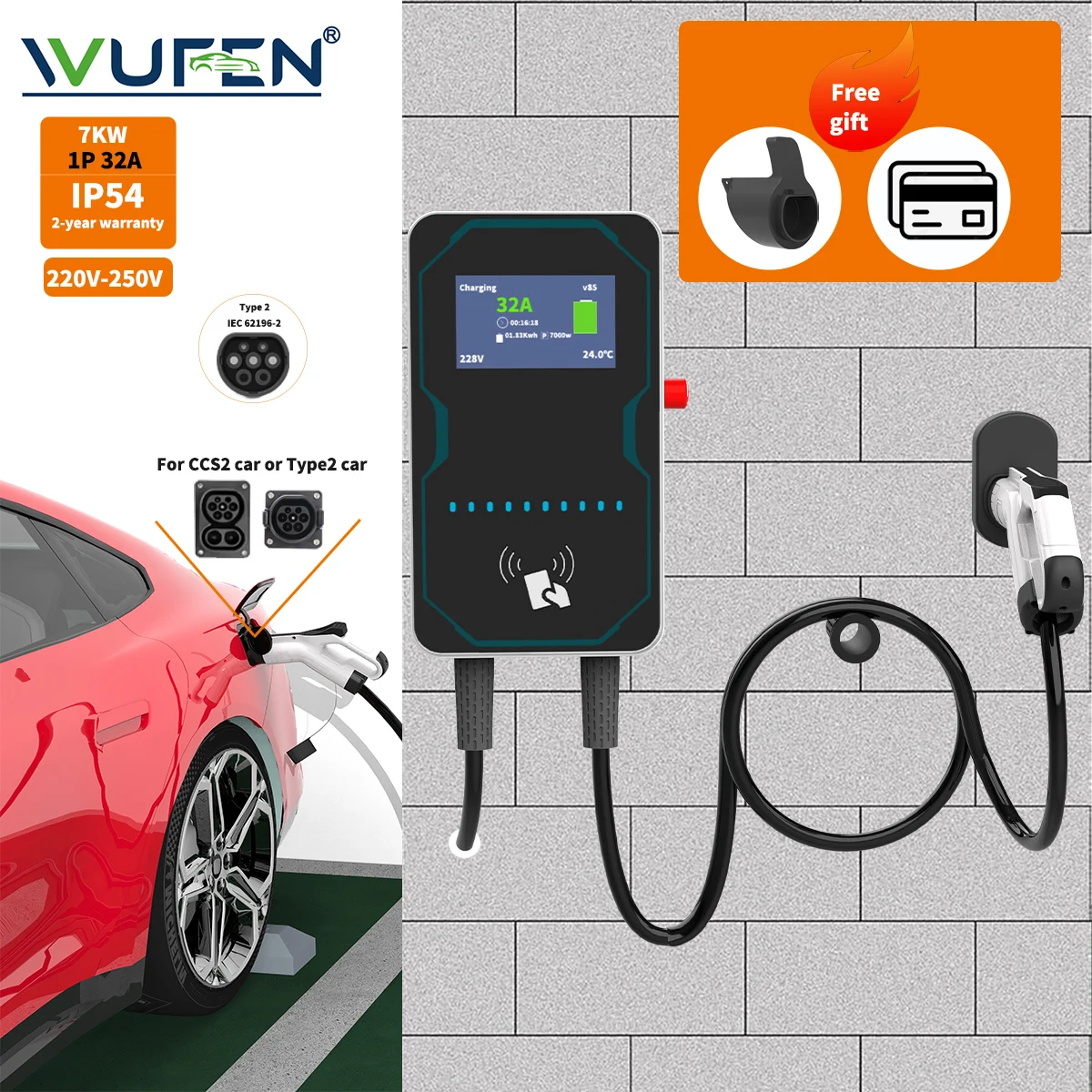 WUFEN 7KW EV Wall Charger for Home 2 WUFEN 7KW EV Wall Charger for Home - Image 2