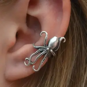 Vintage Octopus Zinc Alloy Ear Cuff for Women