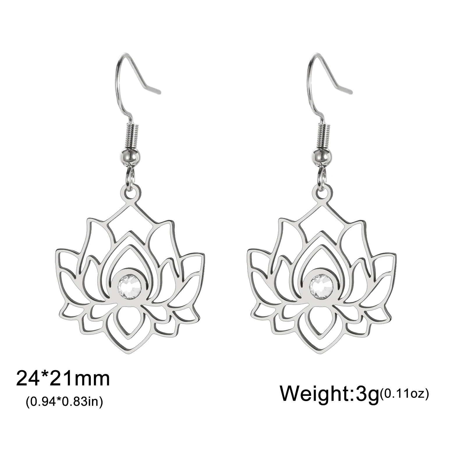 Elegant Lotus Earrings for Women 7 Elegant Lotus Earrings for Women - Image 7