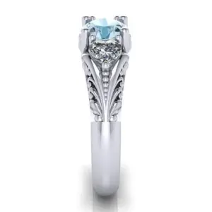 Silver and Blue Gem Cocktail Ring 5 S05dca20b29fd44b7a43c3a9e3fdb352ev