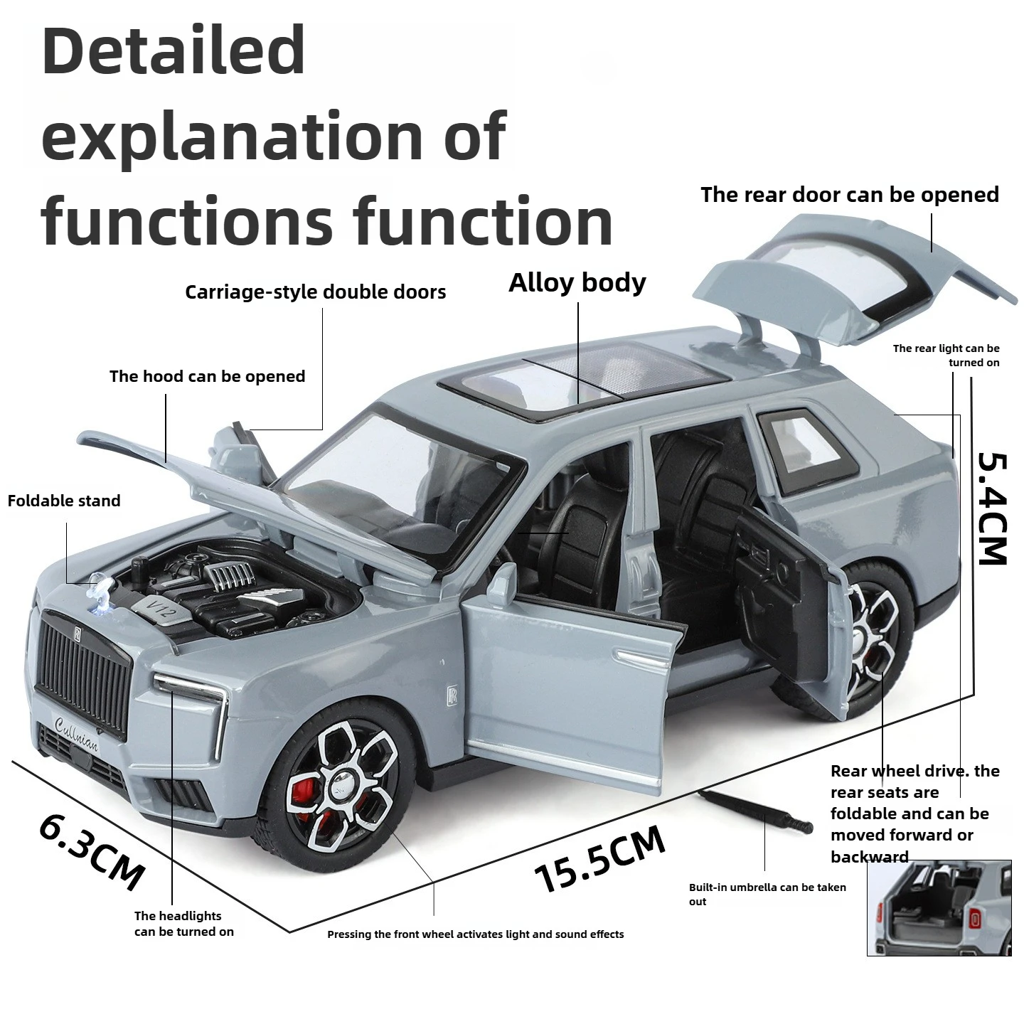 Luxury 1/32 Diecast Off-Road Vehicle Model 4 Luxury 1/32 Diecast Off-Road Vehicle Model - Image 4