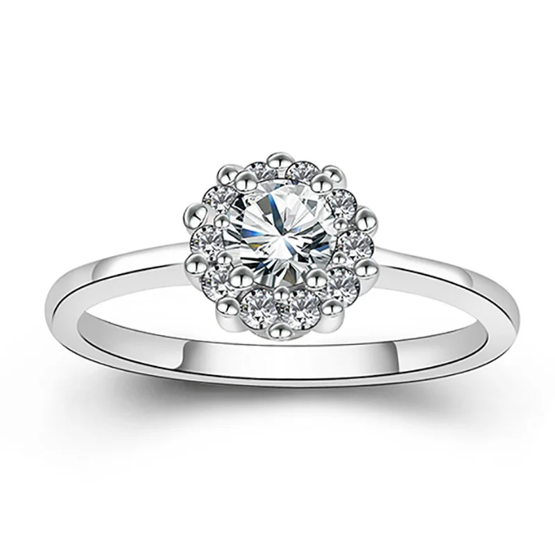 Silver Women's Ring with Cubic Zirconia Accent 6 Silver Women's Ring with Cubic Zirconia Accent - Image 6