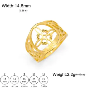 Celtic Knot Stainless Steel Ring for Adults 17 S0600ab8264fa42cba5409b10637bc446a
