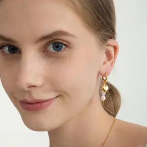 Stainless Steel Heart Drop Earrings for Women 10 S063043fee231473ea8335457fd5d0579c