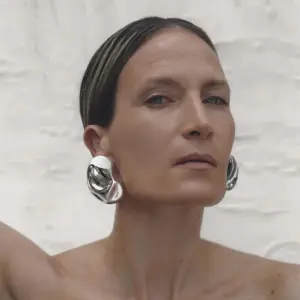 Stainless Steel Irregular Oval Earrings for Women 9 S0634733753c44fa591694dfdce146e17h