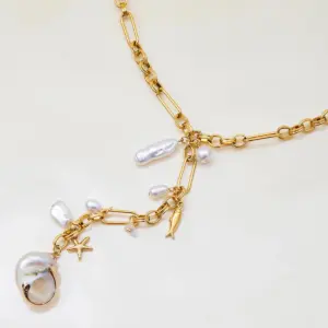 Ocean-Inspired Stainless Steel Necklace with Acrylic Pendant 11 S066345093aa94d659da06487817d05a0A