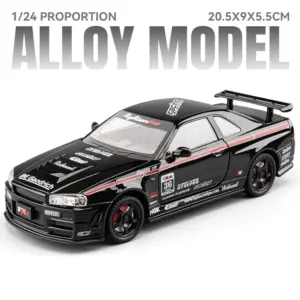 1:24 GTR R34 Skyline Racing Car Model 17 S0666e0982d454df8b16ddd2c0f4164157