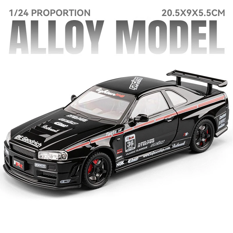 1:24 GTR R34 Skyline Racing Car Model 9 1:24 GTR R34 Skyline Racing Car Model - Image 9