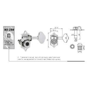 Vintage Chrome Guitar Tuners WJ-28N 19:1 Ratio 11 S0676fd3edaea41b5a2b21d51fe337488U