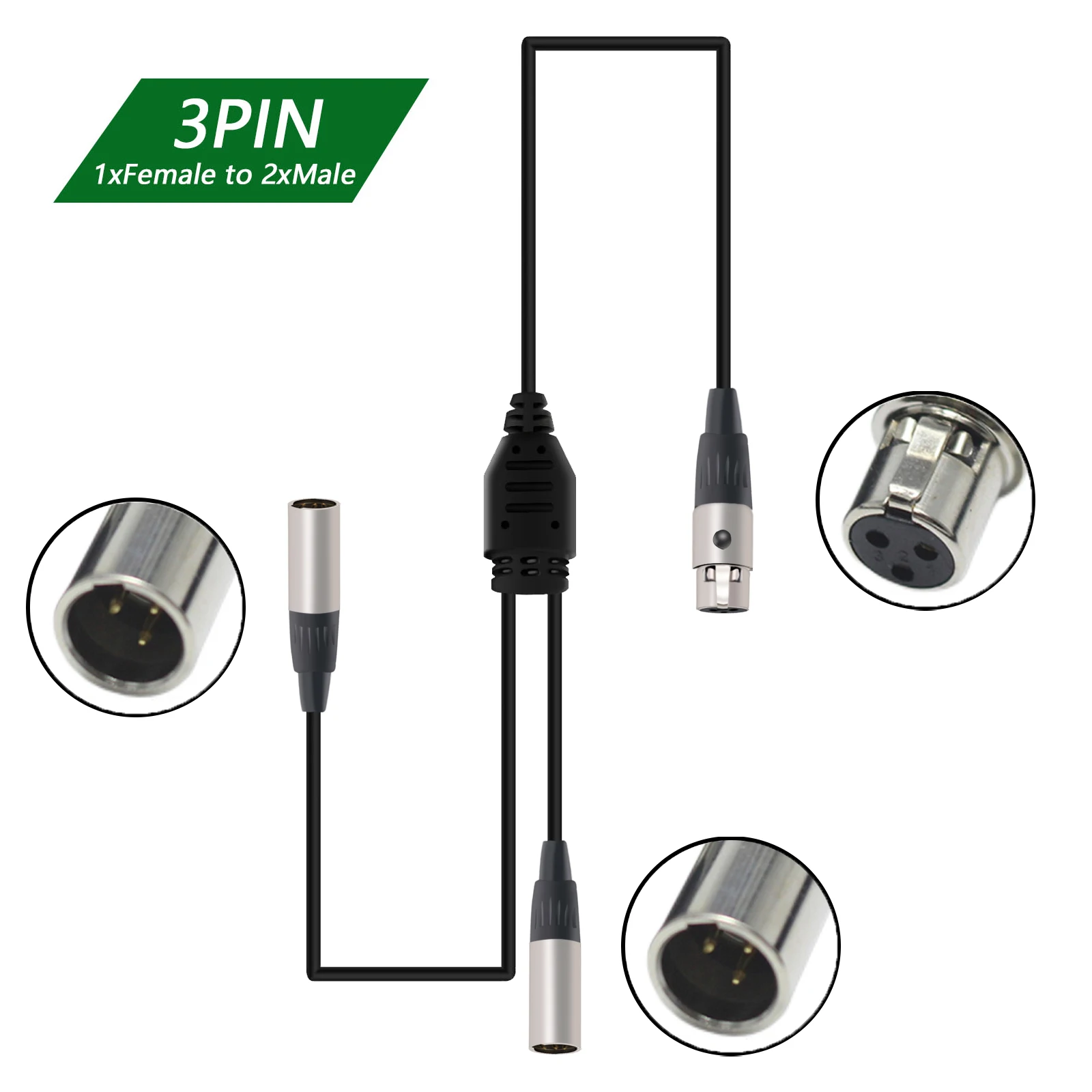 Mini XLR Y Splitter Cable for Audio Connections 10 Mini XLR Y Splitter Cable for Audio Connections - Image 10