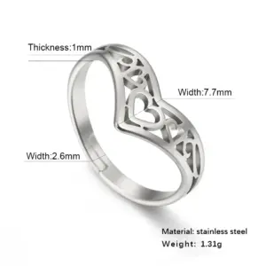 Adjustable Stainless Steel Hollow Heart Ring for Women 14 S0682dd02dd4d4f27afab5198d8149035n
