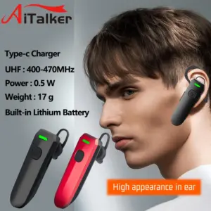 Wireless Earhook Walkie Talkie 400-470MHz, 16 Channels