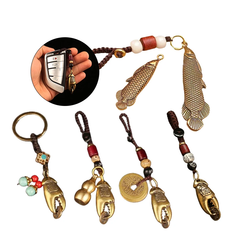 Brass Crab Claw Lucky Keychain 2 Brass Crab Claw Lucky Keychain - Image 2