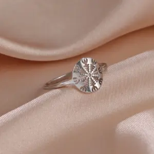 Viking Compass Ring in Stainless Steel and Gold 11 S069d6f8ef43546348357f16cb48f1ea2E