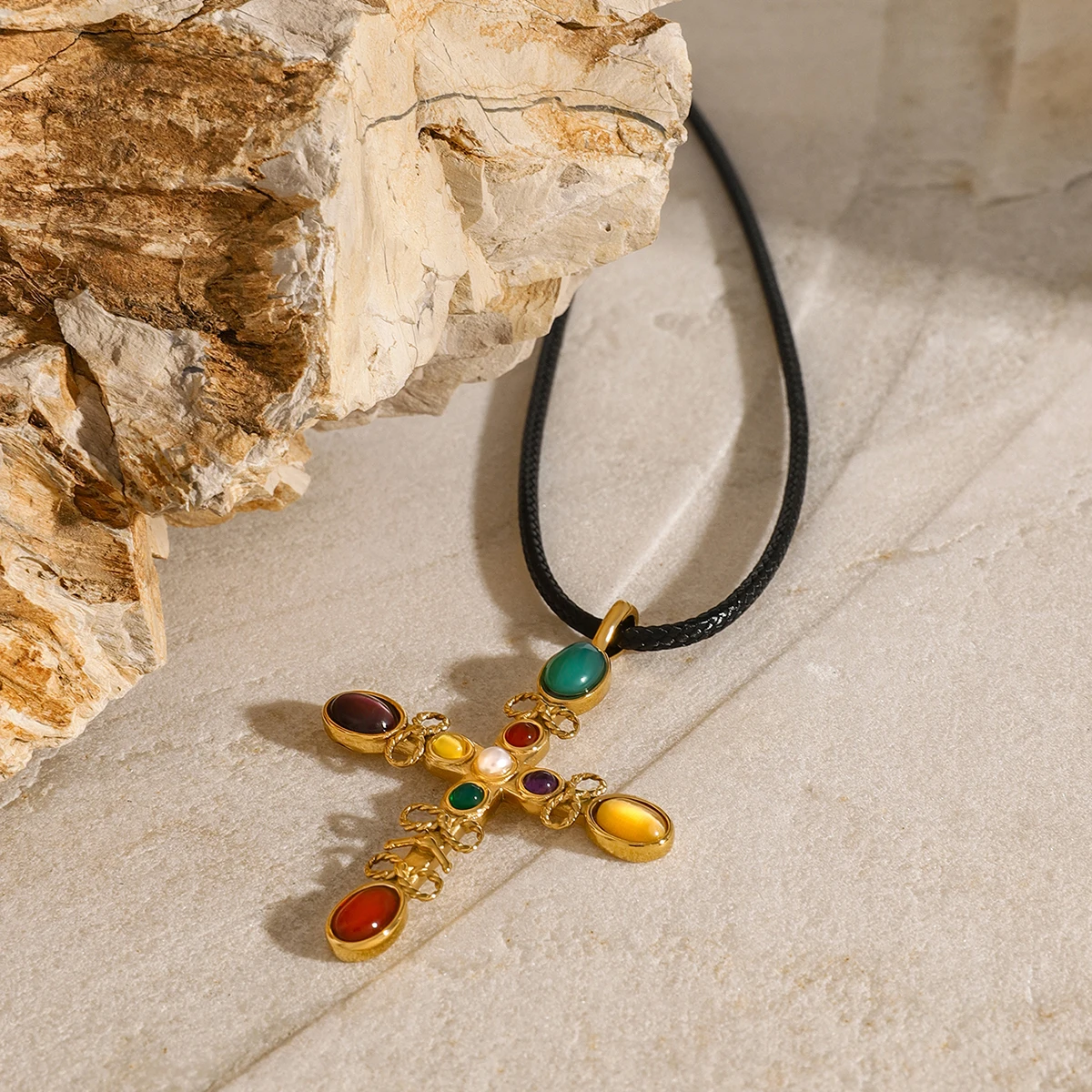 Vibrant Stainless Steel Women's Pendant Necklace 3 Vibrant Stainless Steel Women's Pendant Necklace - Image 3