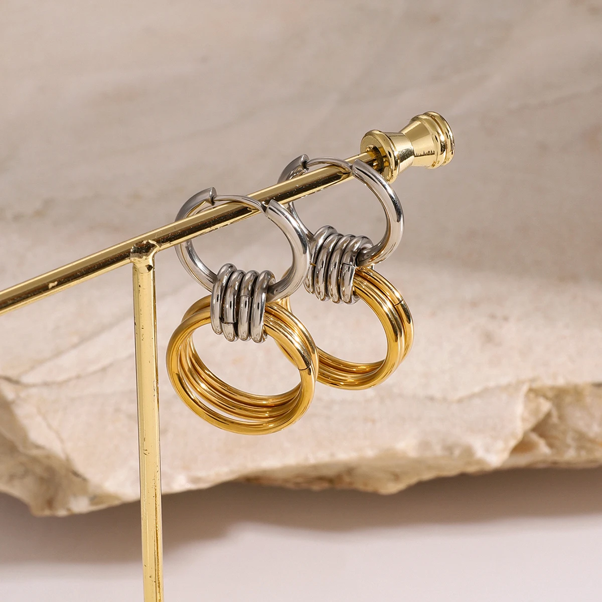 Winding Stainless Steel Earrings for Women 3 Winding Stainless Steel Earrings for Women - Image 3