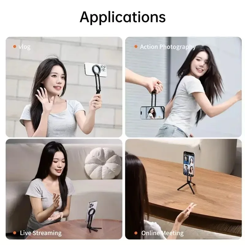 Magnetic Phone Tripod for iPhone 14-17 Pro Max 4 Magnetic Phone Tripod for iPhone 14-17 Pro Max - Image 4