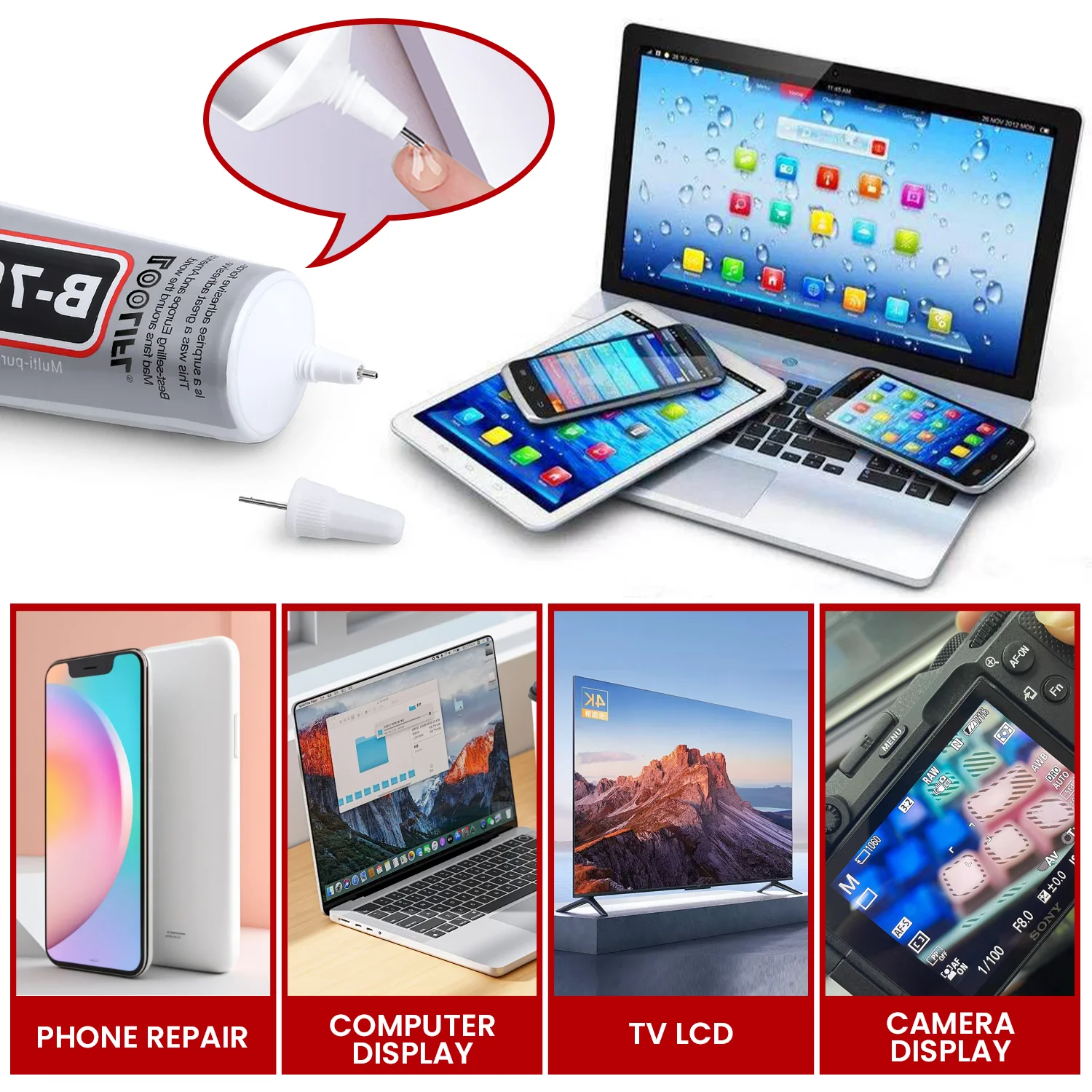 LOOLIFL B7000 Super Glue 50ml for Multi-Material Bonding 2 LOOLIFL B7000 Super Glue 50ml for Multi-Material Bonding - Image 2