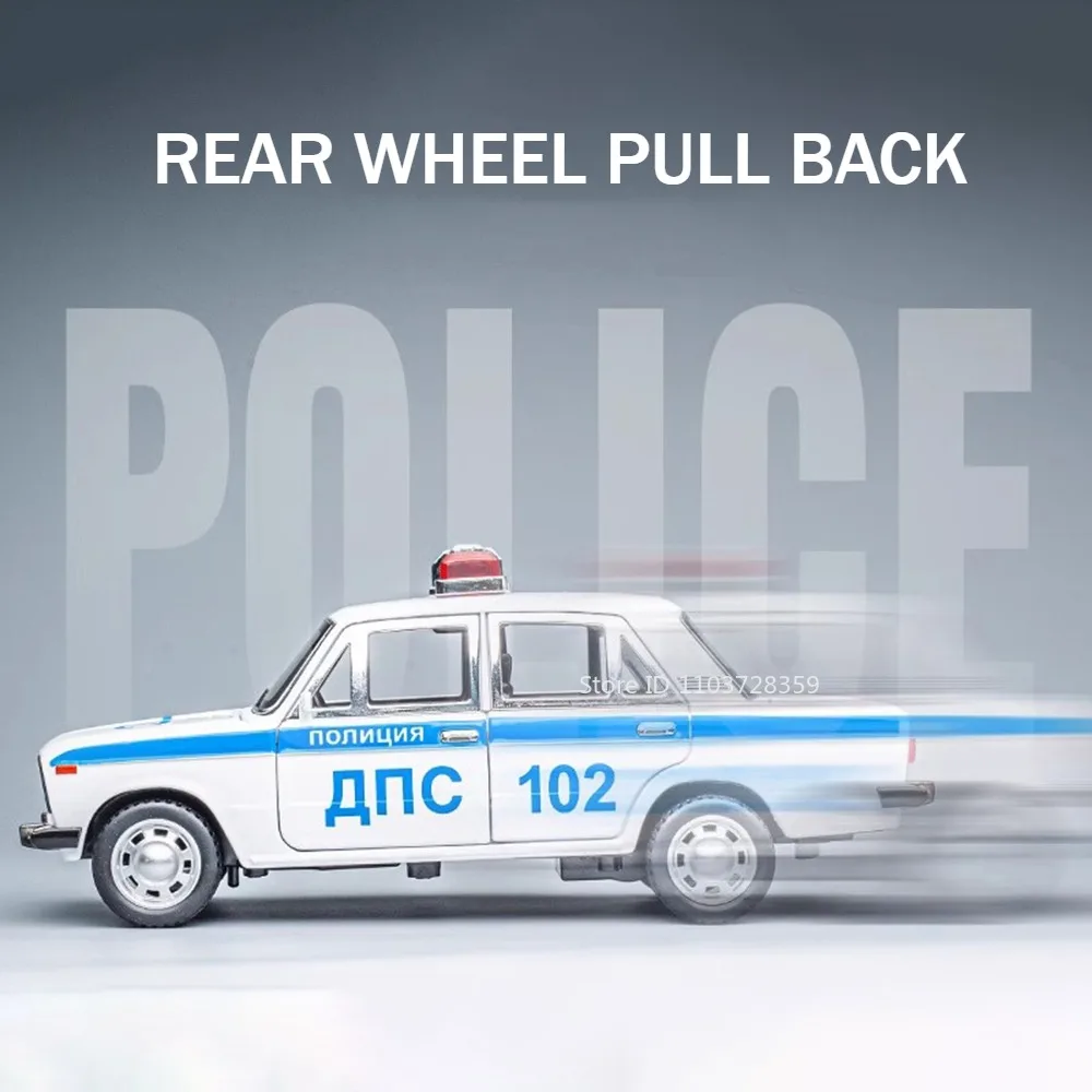 1:24 Scale Lada 2106 Police Car Model 6 1:24 Scale Lada 2106 Police Car Model - Image 6