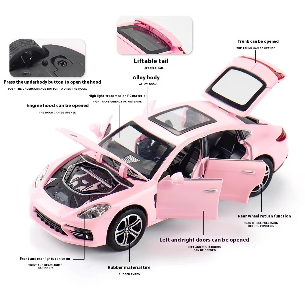 1:32 Scale Porsche Panamera Diecast Model 3 1:32 Scale Porsche Panamera Diecast Model - Image 3