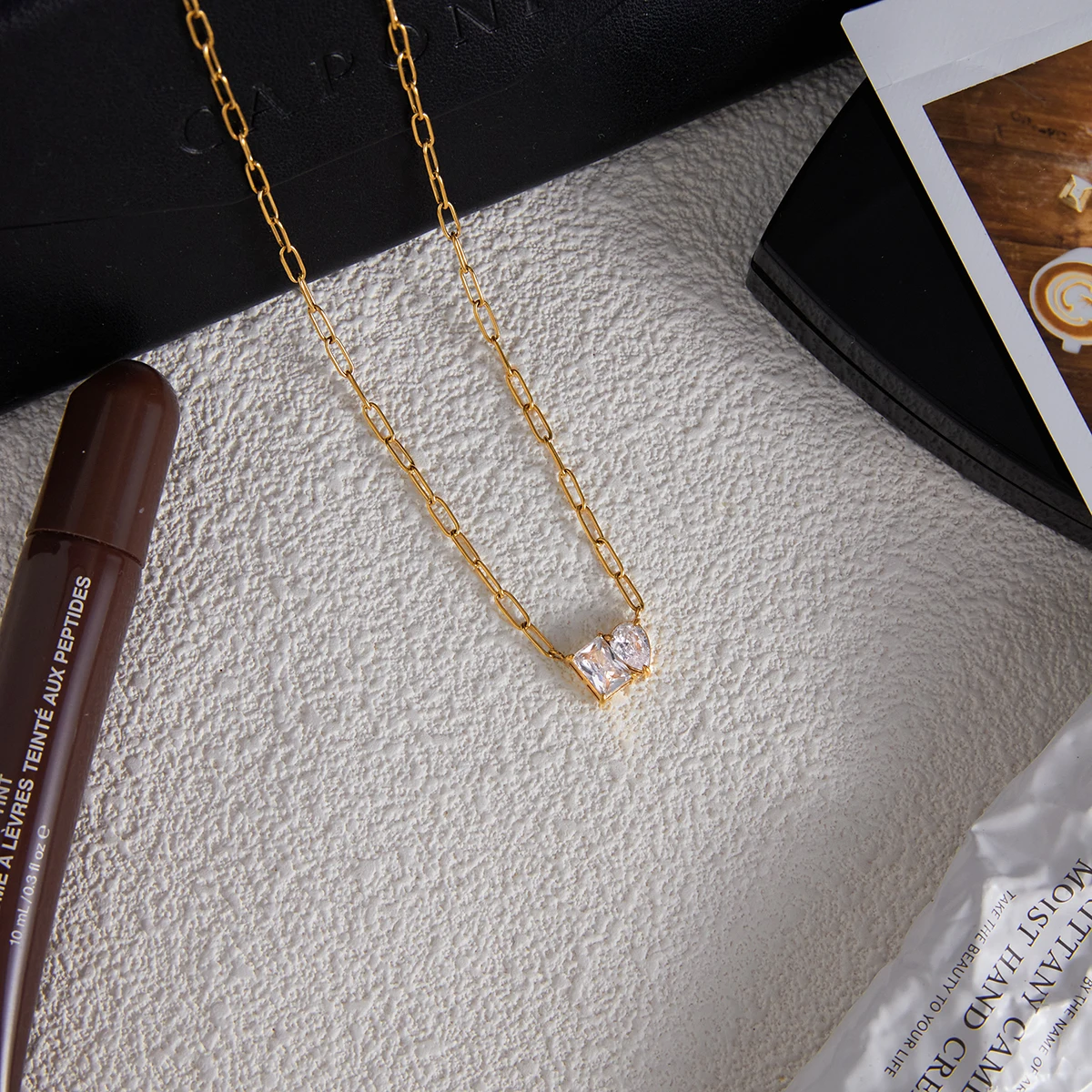 Stainless Steel Zirconia Necklace JDN0306071 5 Stainless Steel Zirconia Necklace JDN0306071 - Image 5