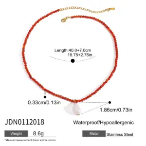 Women's Ocean-Inspired Stainless Steel Layered Necklace 16 S0726e6d53c784e9e87301ac96a053ac8Q