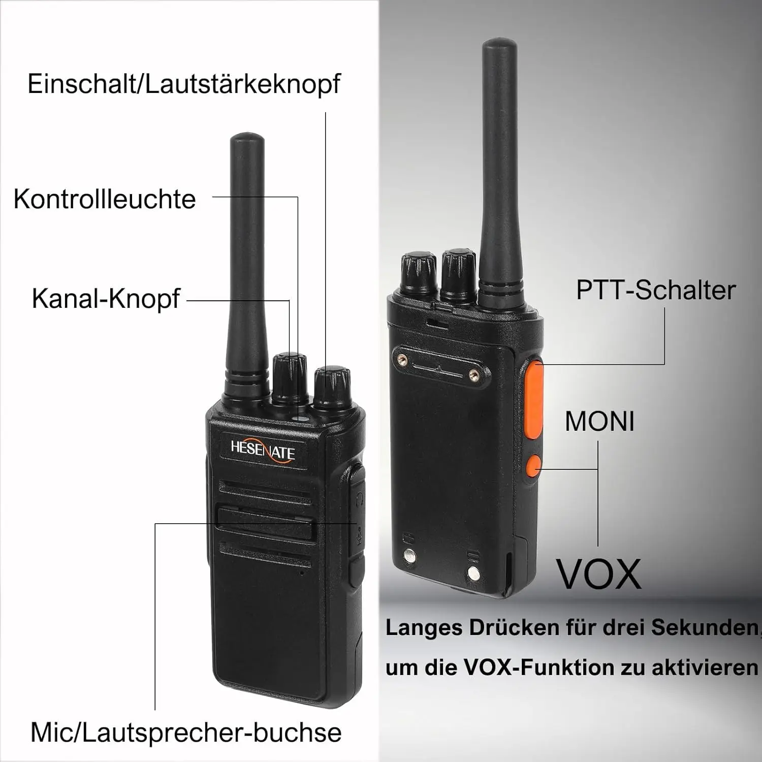 HESENATE HT66 5-Piece Walkie Talkie Set 4 HESENATE HT66 5-Piece Walkie Talkie Set - Image 4