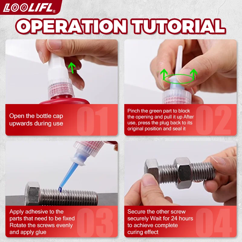 LOOLIFL 243 Threadlocker for Metal Fasteners 4 LOOLIFL 243 Threadlocker for Metal Fasteners - Image 4