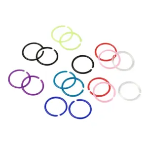 Colorful Plastic Hoop Earrings Set - 30 Pieces 13 S07509776ed104f9a87552160046ccc59r