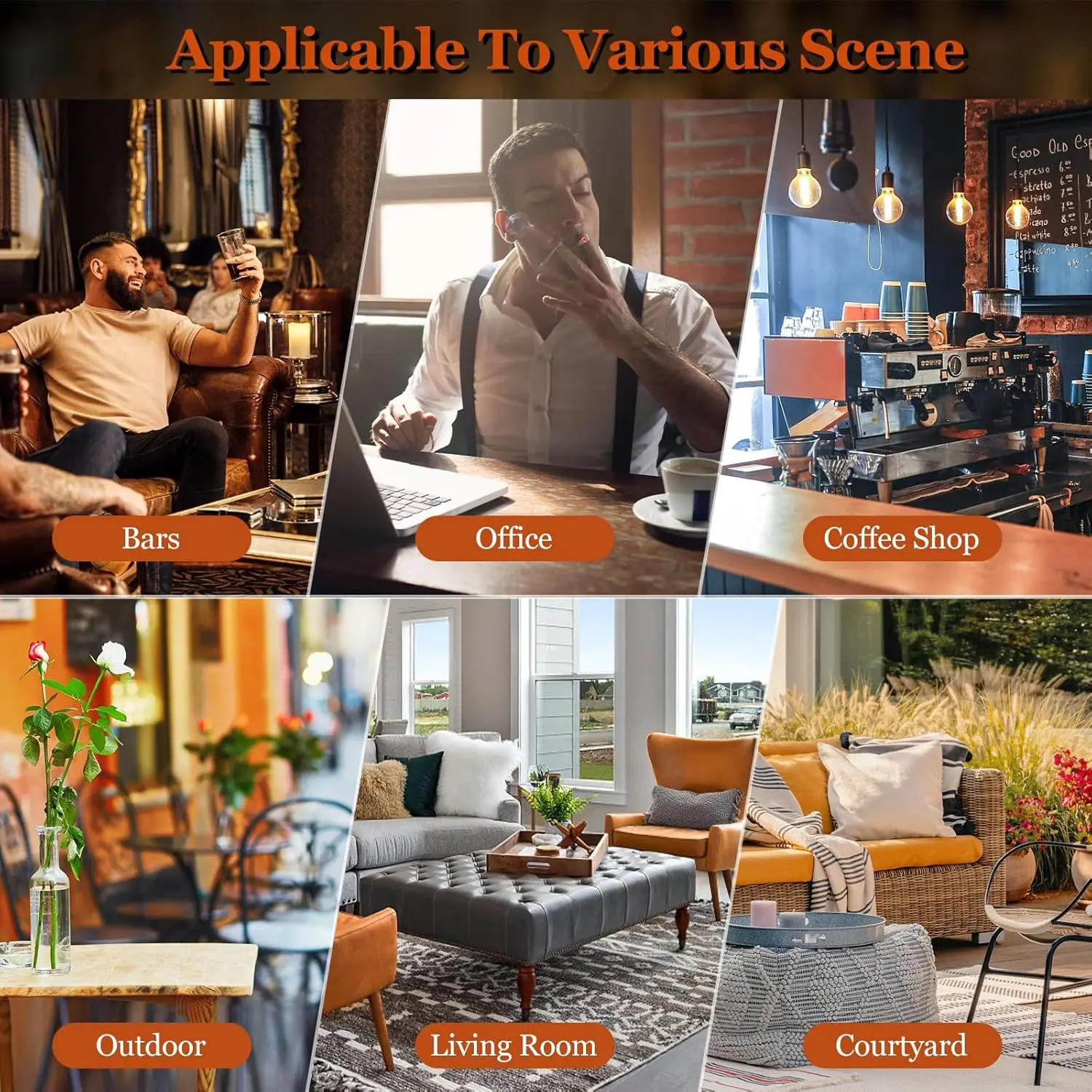 Elegant Wooden Smoking Ashtray with Cigar Holder 6 Elegant Wooden Smoking Ashtray with Cigar Holder - Image 6