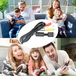 PlayStation AV Cable 1.8m for PS1, PS2, PS3 8 S07a3a2c251cb4217b7245b4a52cf154ff