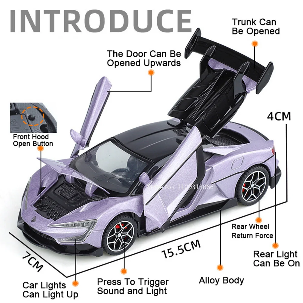1:32 Diecast Sports Car Model for Collectors 2 1:32 Diecast Sports Car Model for Collectors - Image 2