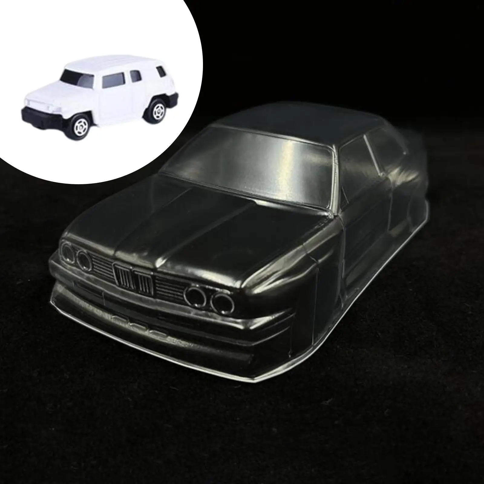 Black 1/28 Scale RC Car Body Shell 1 Black 1/28 Scale RC Car Body Shell