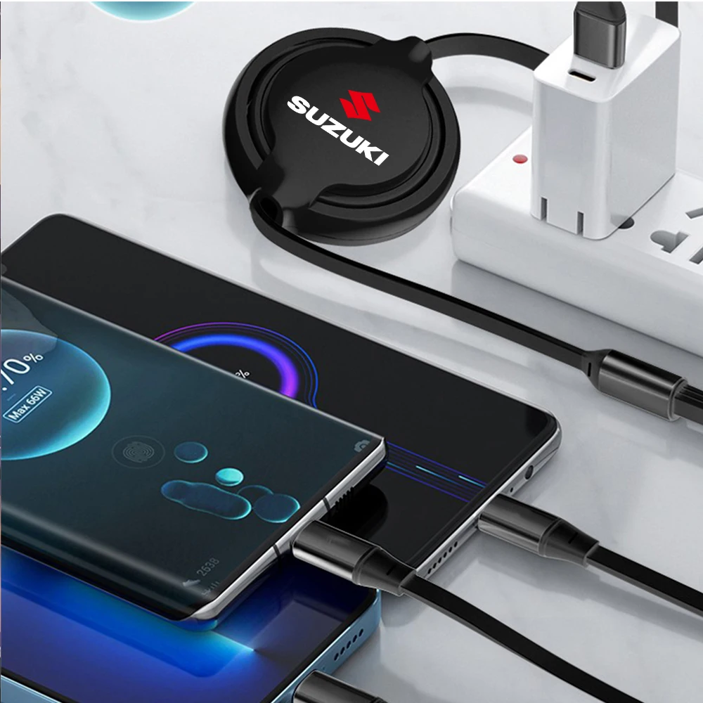 Colorful Suzuki Retractable 3-in-1 USB Cable 5 Colorful Suzuki Retractable 3-in-1 USB Cable - Image 5