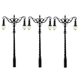 Vintage HO Scale Street Lamp Set with Warm White LEDs 11 S082f132d18a746dbb794d697aaa2e674B