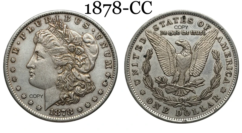 Replica US 1878 CC Morgan Silver Coin 8 Replica US 1878 CC Morgan Silver Coin - Image 8