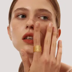 Gold Geometric Open Ring for Women 13 S0854a520456c48379059bc4883770d49j