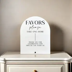 Elegant Acrylic Wedding Sign with Message 9 S085f3a176b1f45f99da2a9a7eb914130o