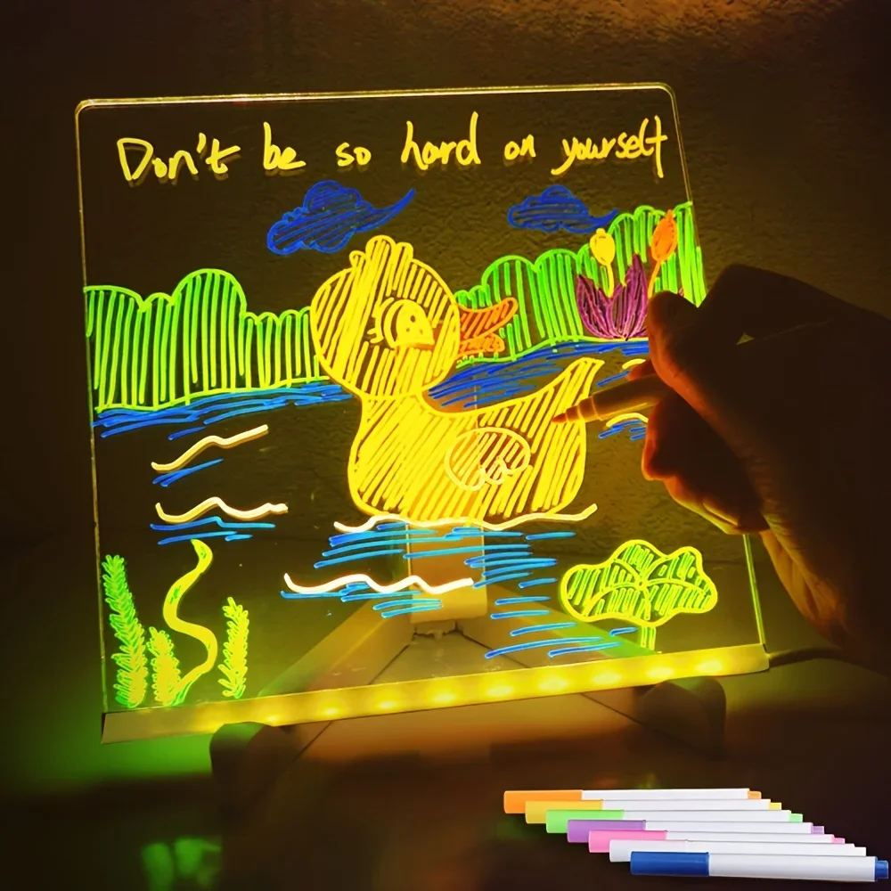 Vibrant LED Note Board Night Light 15x15cm/30x20cm 5 Vibrant LED Note Board Night Light 15x15cm/30x20cm - Image 5