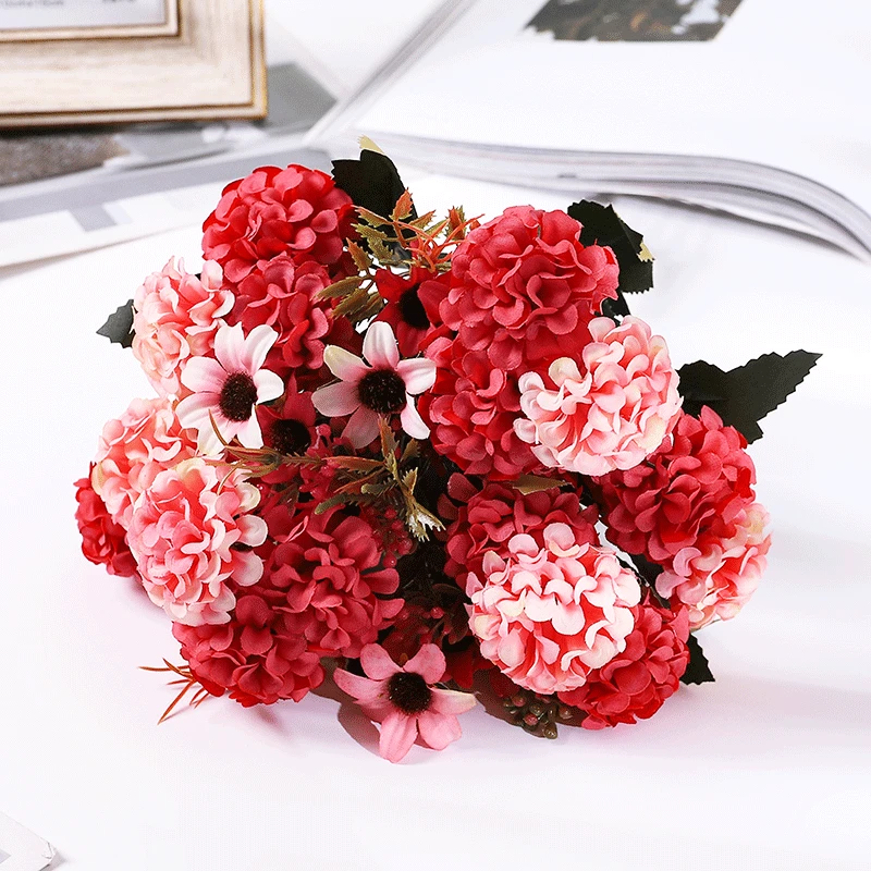 Artificial Hydrangea Bouquet for Indoor Decor 6 Artificial Hydrangea Bouquet for Indoor Decor - Image 6