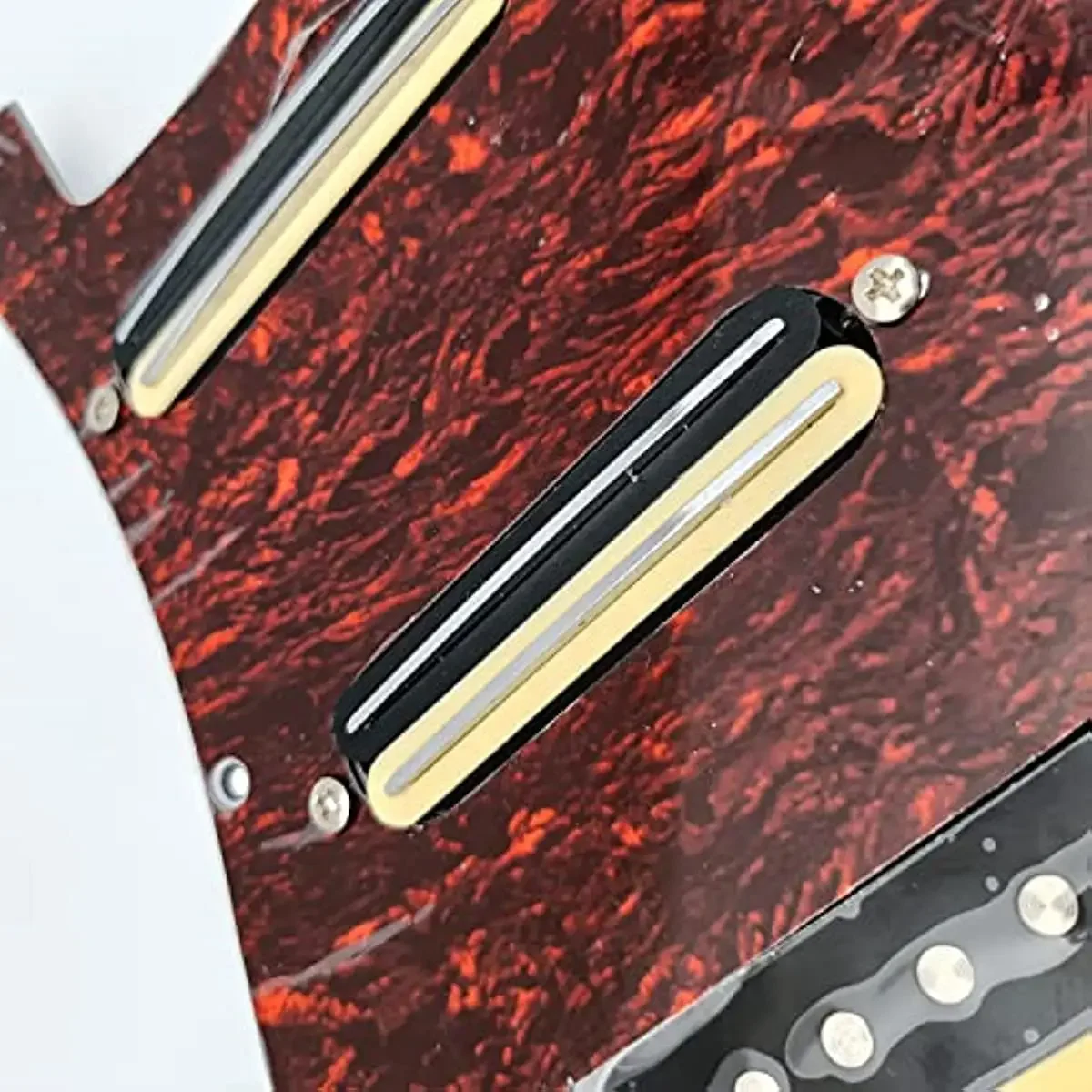 Red Tortoiseshell Pickguard for Fender Stratocaster 4 Red Tortoiseshell Pickguard for Fender Stratocaster - Image 4