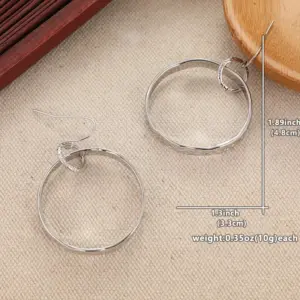 Vintage Silver Drop Earrings with Textured Hoops 10 S0954fc3388ed409a9c1d425c6093bd883