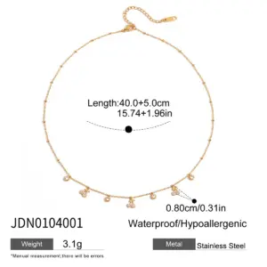 Stainless Steel Gold Finish Cherry Necklace 13 S0960f0d3b5e6434384081e2b001e8fe51