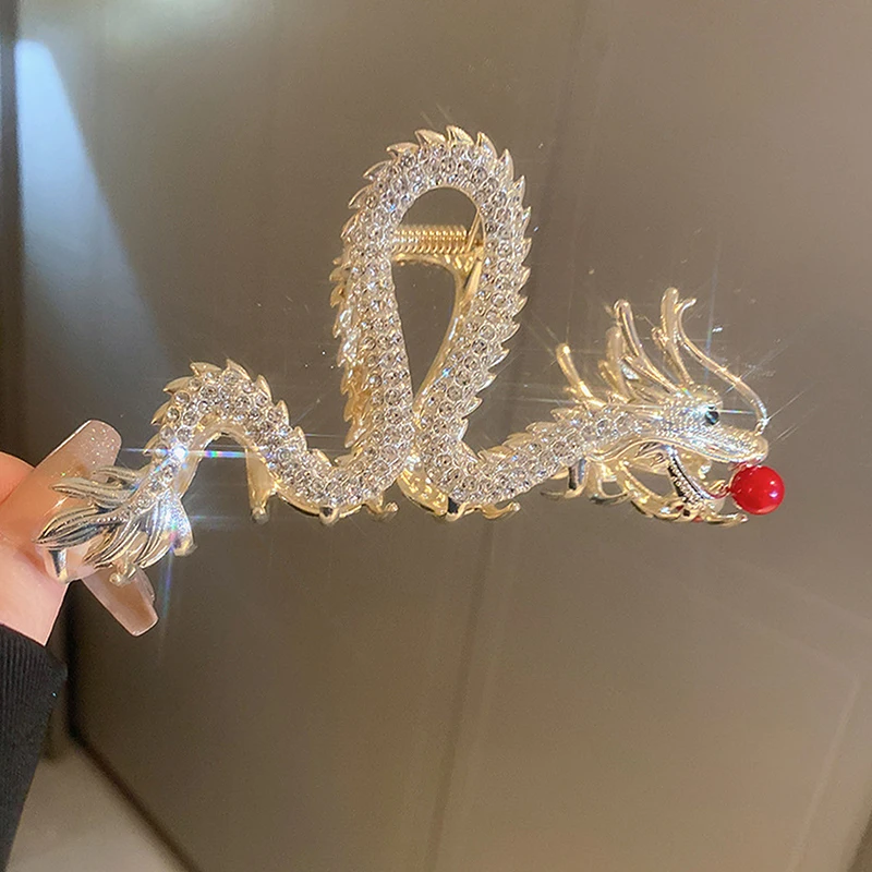 Chinese Zodiac Dragon Hair Clip in Gold Tone 10 Chinese Zodiac Dragon Hair Clip in Gold Tone - Image 10