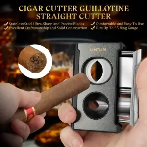 Premium Stainless Steel 4-in-1 Cigar Cutter 12 S098a2b8035cb493685ecb267c5bbb8d7x