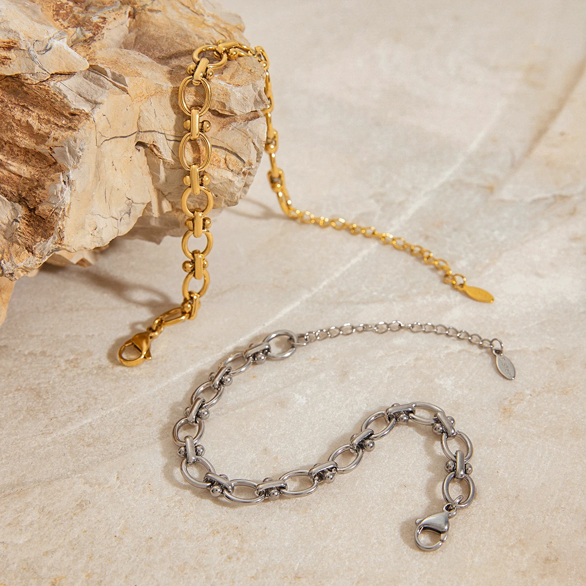 Unisex Stainless Steel Skeleton Bracelets Set 4 Unisex Stainless Steel Skeleton Bracelets Set - Image 4