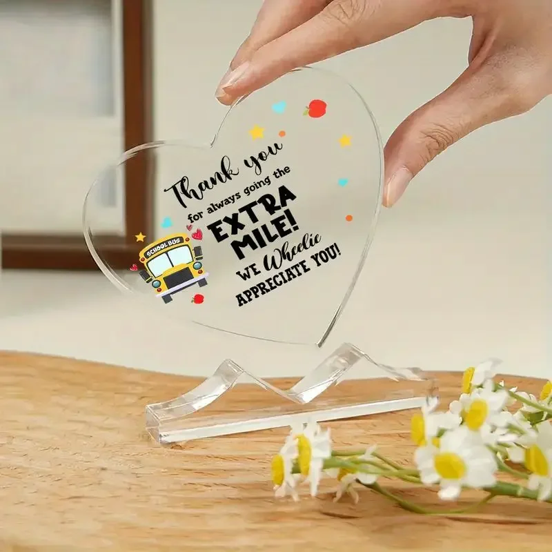 Heart-Shaped Acrylic Thank You Gift for Drivers 5 Heart-Shaped Acrylic Thank You Gift for Drivers - Image 5