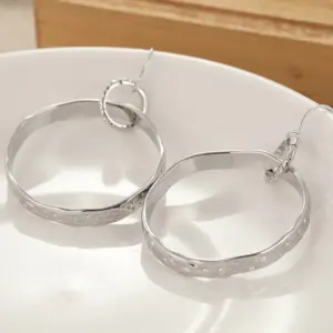 Vintage Silver Drop Earrings with Textured Hoops 9 S09ca4a43daa244ce939c5624090f8cb9c